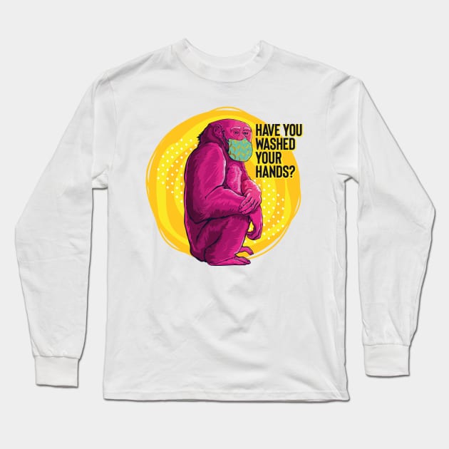 Wash Your Hands Long Sleeve T-Shirt by ToufikDesign